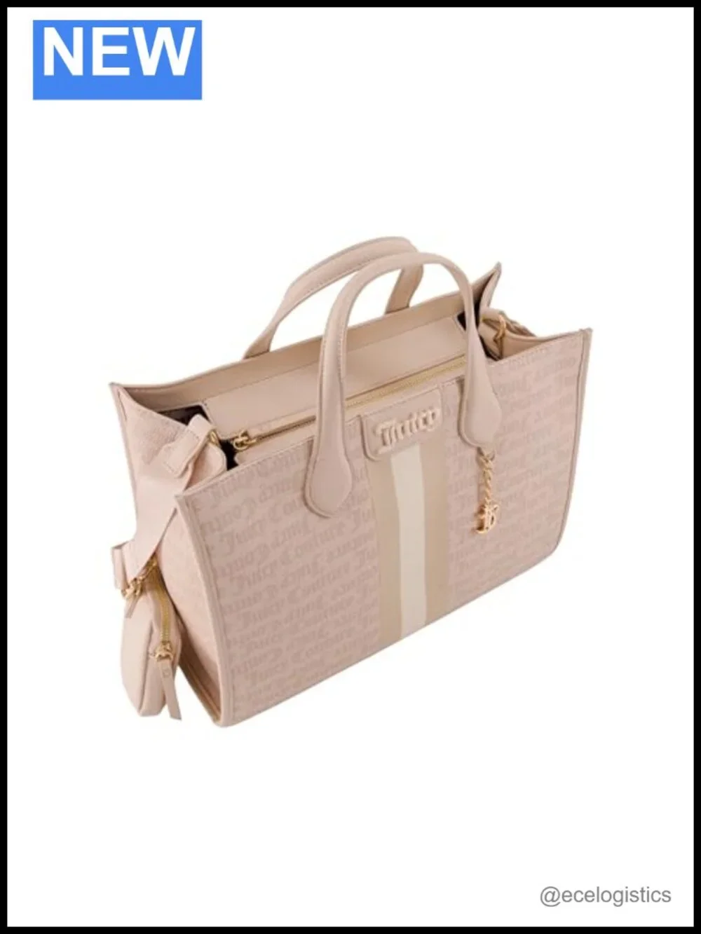 Juicy Couture State of My Heart Tote Bag - PU Leather Satchel Purse, Large